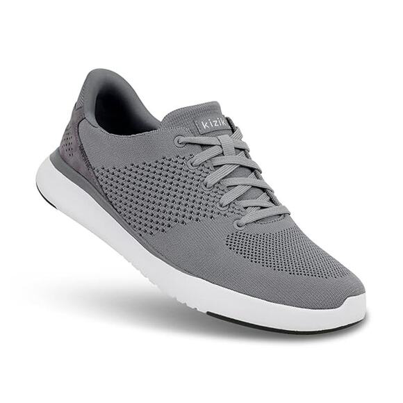 Kizik Lima Sneakers Rabbit Foam Outsoles Knit Upper Ankle Padding Gray M7 W8.5 - Picture 1 of 8